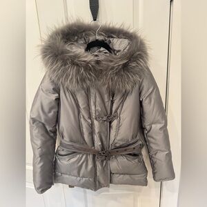 Women's Silver Grey Down Filled Jacket